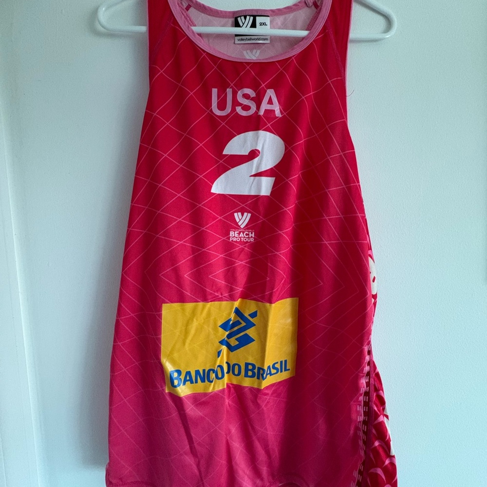 Red USA Beach Volleyball Jersey